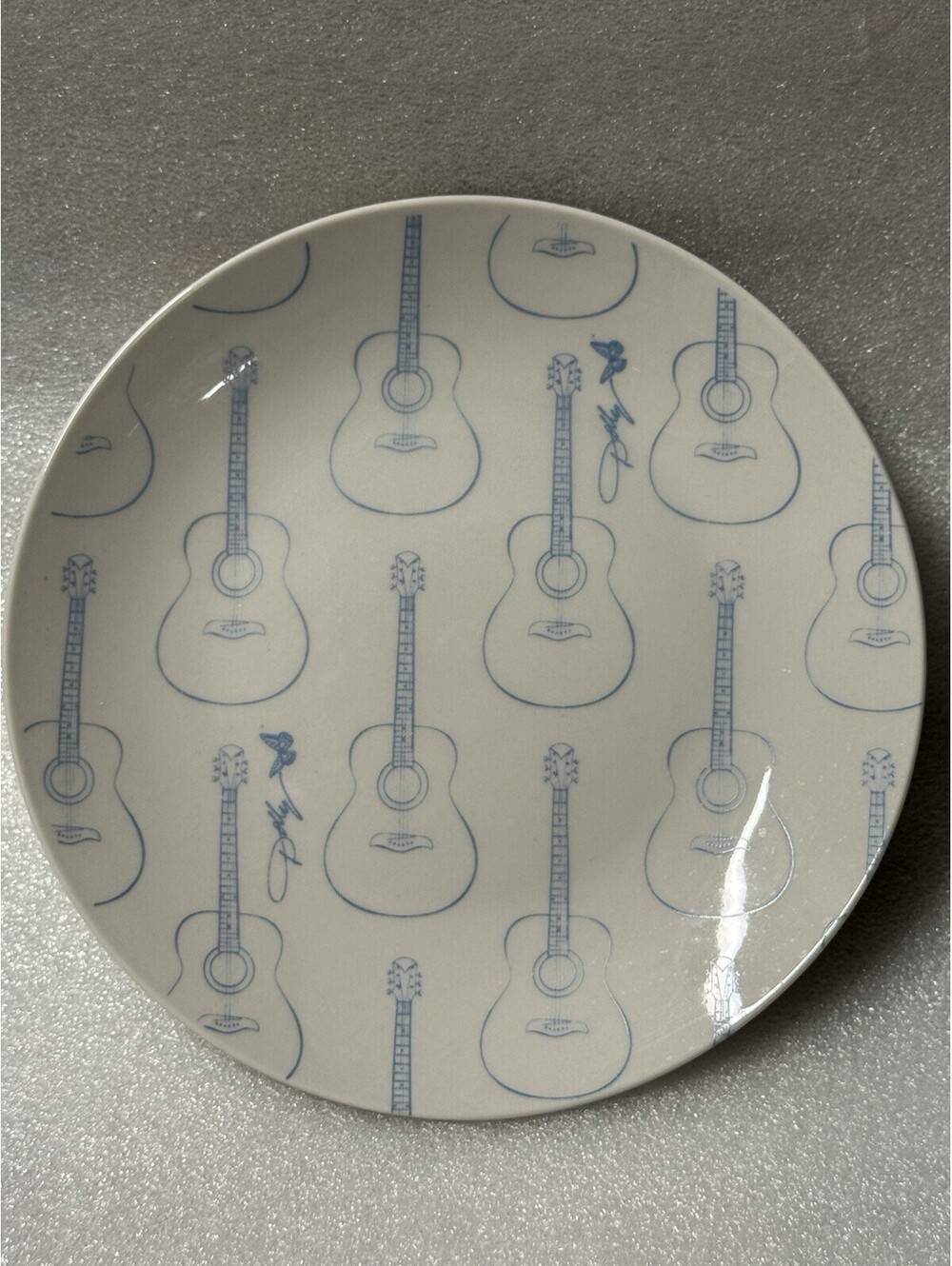 Dolly Parton Dolly's Home Collection Acoustic Guitar Print Ceramic Dessert Plate